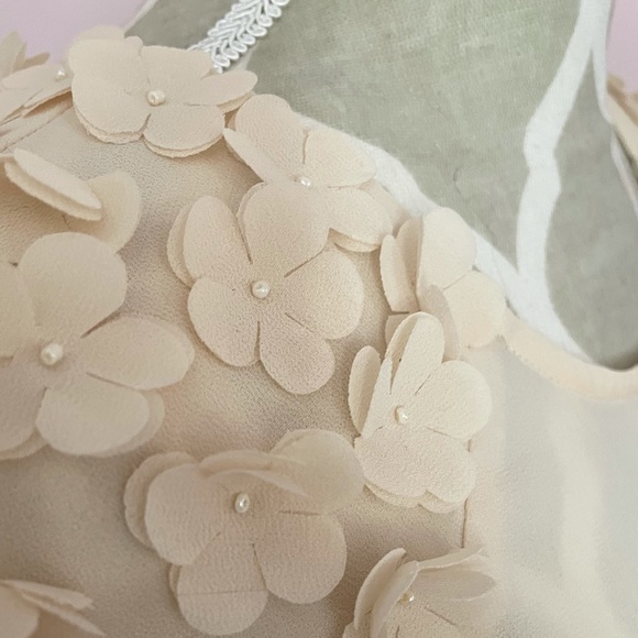 Baby pink see through flower detail blouse - Picture 3 of 4